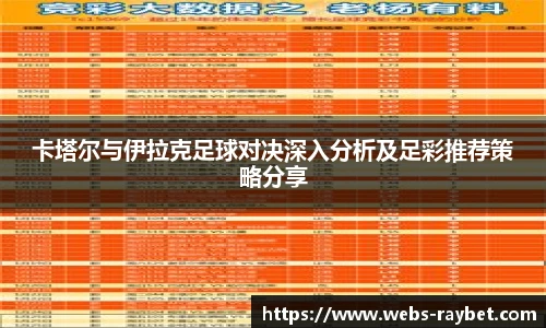 卡塔尔与伊拉克足球对决深入分析及足彩推荐策略分享